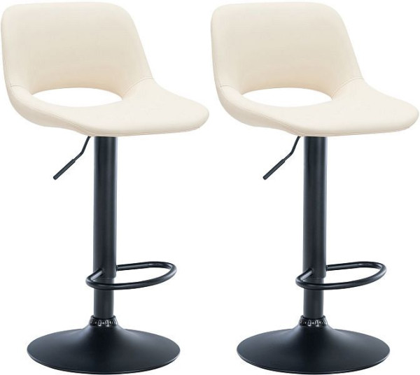 CLP Barhocker Camden Kunstleder schwarz, creme, VE: 2 Stück, 325133
