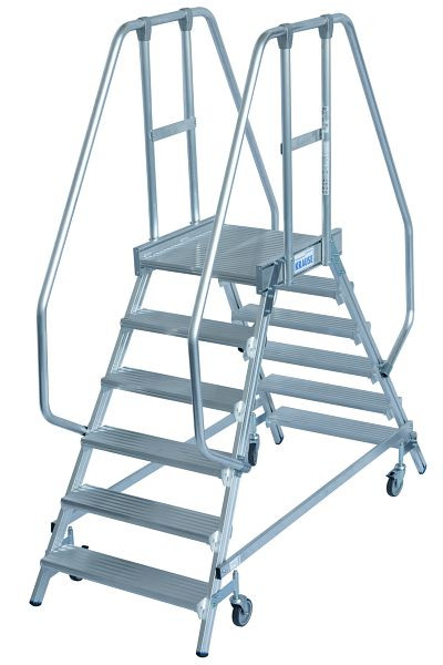 Krause Stabilo Podestleiter, fahrbar 2x6 Stufen, 821102
