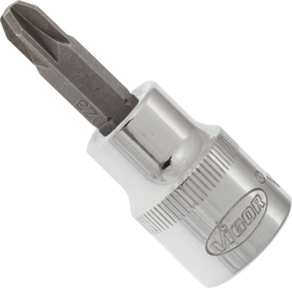 VIGOR Schraubendreher-Einsatz, Vierkant hohl 10 mm (3/8 Zoll), Pozidriv Profil PZ, PZ3, V2289N