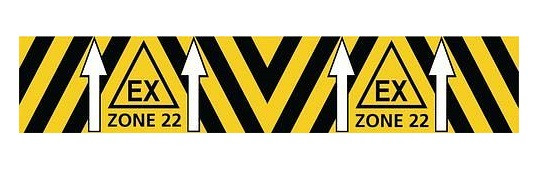 Moravia Bodenmarkierung mit Ex-Druck selbstklebend, Rolle 5m, 50mm breit, Ex-Zone 22, 217906