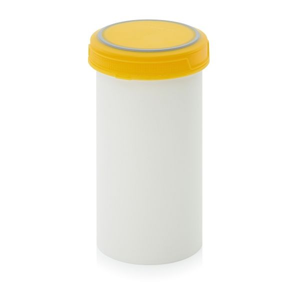 Auer Schraubdosen Basic, 1,3 Liter, Dose weiß, Deckel gelb, mit Innendeckel, SC I 1.3-99 F2
