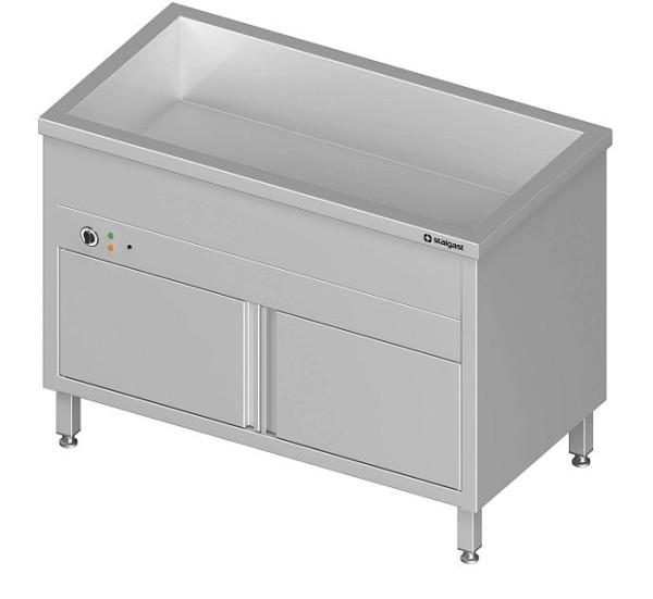 Stalgast Bain-Marie Standgerät mit geschlossenem Unterbau und einem Becken für 4x GN1/1410x600x850 mm, VBM14604