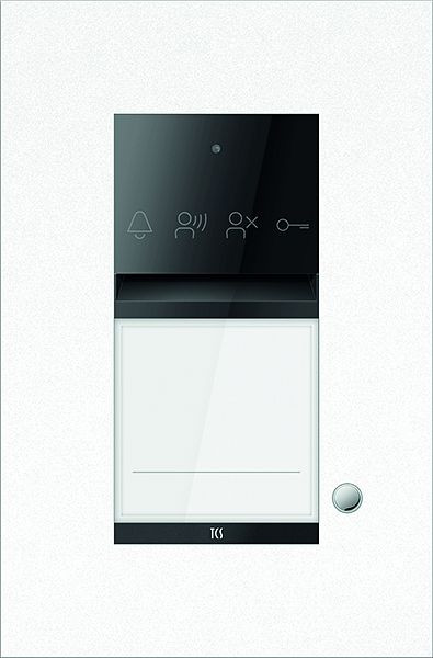 TCS Türkontrollsystem PES PRO Audio Außenstation 1T 1 Spalte UP RAL9010 reinweiß, ASU600101-0019