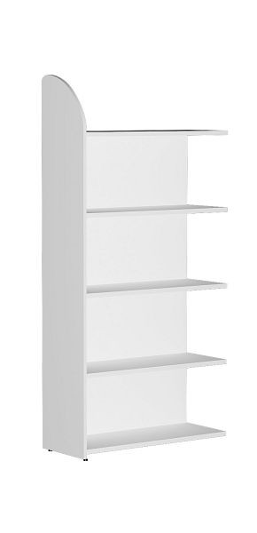 Kerkmann Regalfeld DANTE 1900 x 800 mm mit Rückwand, 5 Böden, weiß, 50972610