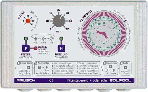 OKU Solpool Filtersteuerung 230 V mit Solarheizungsregler, 700314