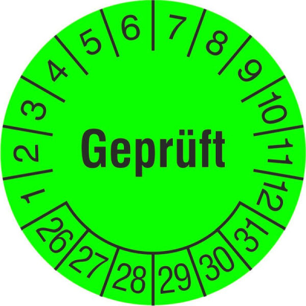 Stein HGS Prüfplaketten ohne Jahresfarbe (6 Jahre), 2026-2031, 31.c7017-26