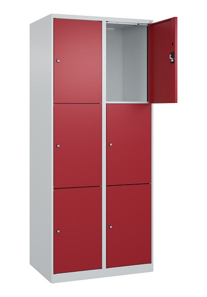 C+P Schließfachschrank Evolo PLUS, 6 Fächer, 1850x800x500mm, 7035/3003, 049000-223 S10004