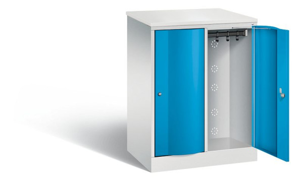 C+P Garderobenschrank Resisto, H1077xB772xT540mm, Farbe: Lichtgrau / Lichtblau, 8271-272 S10078