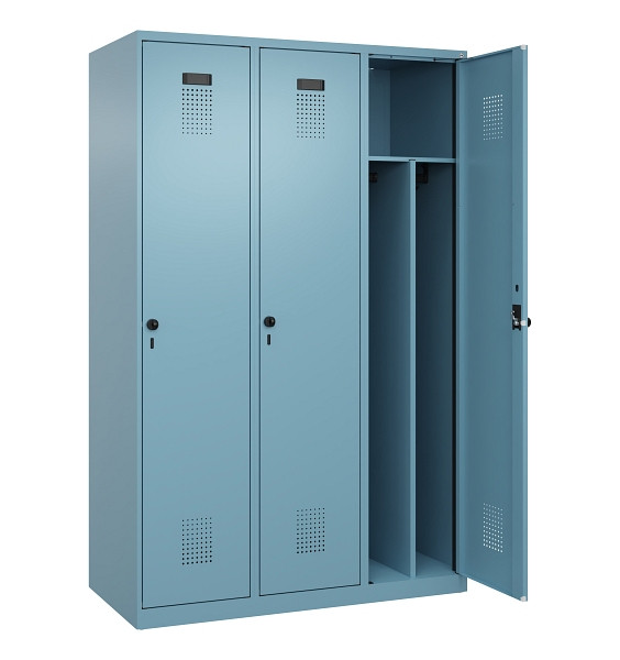 C+P Spind Evolo PLUS, 3 Abteile, 1850x1200x500mm, 0010/0010, Verschluss Drehriegel, 049000-32F S10021