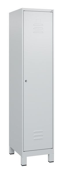 C+P Umkleidespind Classic PLUS, Füße, 1800x400x500mm, 7035/7035, Zylinderschloss, 0800107-12 S10024
