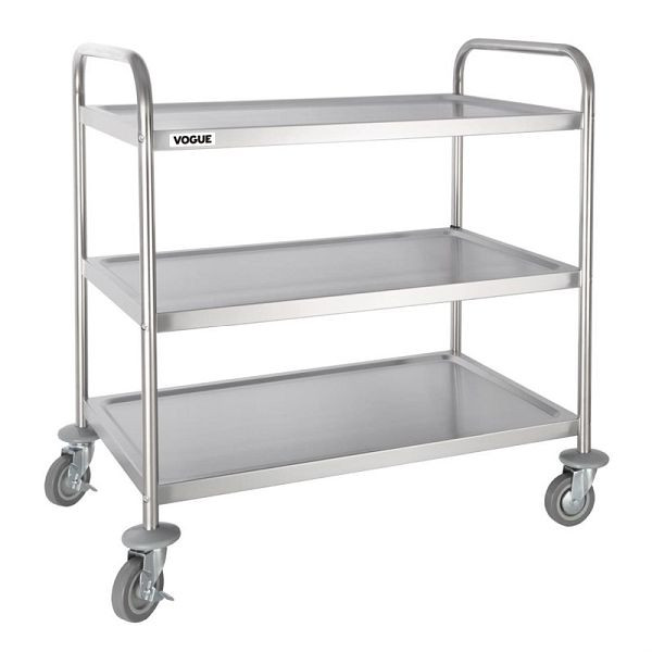 Vogue Abräumwagen 3 Etagen groß, 250 mm Abstand zwischen den Regalböden, F995