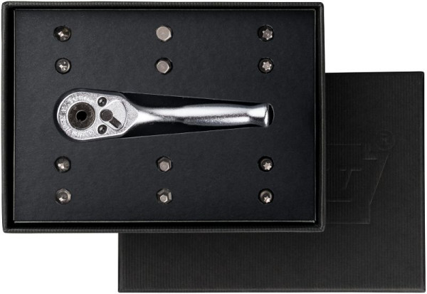 Hazet Umschaltknarre, Vollstahl, für Bits, Sechskant 6,3 (1/4 Zoll), 863MB