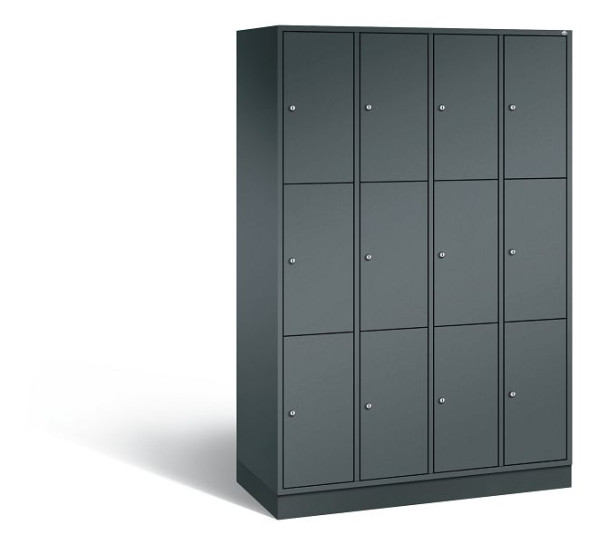 C+P Schließfachschrank Intro, 12 Fächer, H1950xB1220xT490 mm, Anthrazit, 8370-401 S10078