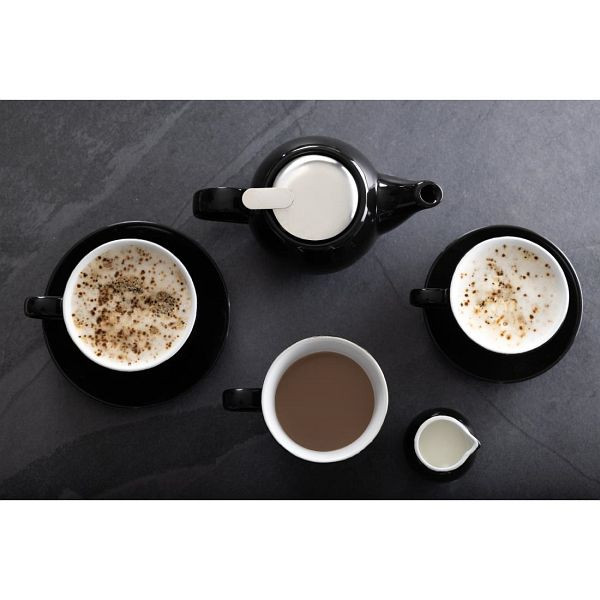 Olympia Cafe Cappuccino Tasse Schwarz 340ml (12 Stück), CU954