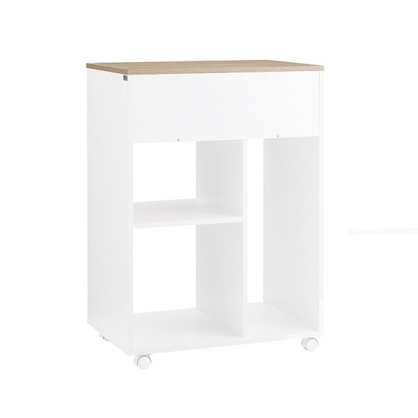 SoBuy Büroschiebeschrank mit einer Schublade Holzfarbe 63x42x88 cm, Modern, ASK10-WN