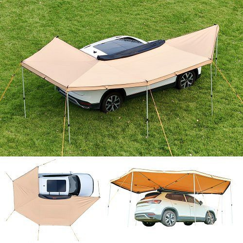 VEVOR Auto-Markise, 270°, 6,08x4,25x2,10 m, wasserdichtes Sonnensegel (UV50+), inkl. Tragetasche, für SUV, Van, LKW & Camping, QCCP2065FTSHVNUN9001V0