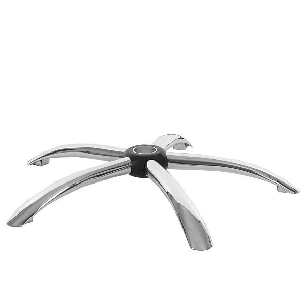 Mendler Fußkreuz 65cm, Drehstuhl Bürostuhl Chefsessel, Chrom Loch Ø5cm, 45425