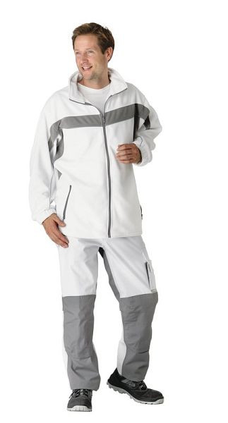 Planam Plaline Fleecejacke, reinweiß/zink, Größe 4XL, 2563068