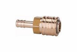 Riegler Schnellverschlusskupplung NW 7,2, beidseitig absperrend, Messing, mit Schlauchtülle, 107513