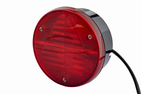 HELLA Heckleuchte, Glühlampe, 12V, Anbau/geschraubt, Lichtscheibenfarbe: rot, Kabel: 800mm, Stecker: Flachsteckhülse, links/rechts, 2VA 012 497-201