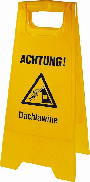 Schilder Klar Warnaufsteller Achtung Dachlawine, 300x640 mm Kunststoff, 5340/77