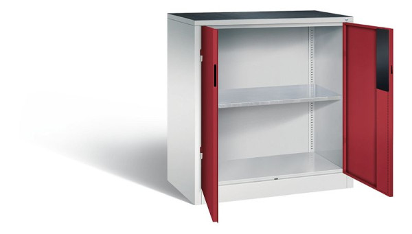 C+P Werkzeugschrank Acurado, H1000xB930xT500mm, Farbe: Lichtgrau / Rubinrot, Muldengriff, 8821-052 S10270