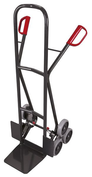 VARIOfit Treppenkarre mit 2 dreiarmigen Radsternen, Außenmaß: 610 x 630 x 1.310 mm, RAL 7016 anthrazitgrau, sk-1300/AG