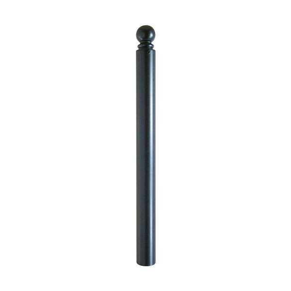Schake Absperr-Stilpfosten Serie 485B Ø 82 mm, ortsfest, zum Einbetonieren mit Erdanker, Gesamtlänge ca. 1300 mm, ohne Verschluss, ohne Öse, 485B
