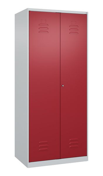 C+P Mehrzweckschrank Classic PLUS, C Wäsche-/Garderobenspind Classic PLUS, 2 Abteile, 1850x800x500mm, 7035/3003, Zylinderschloss, 080600-22 S10014