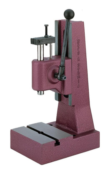 Berg & Schmid Handpresse mit Zahnstange Druckkraft 2,5 kN - Hub 45 mm Arbeitshöhe 80-220 mm, 30025