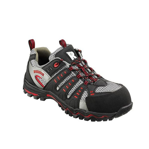 RUNNEX S1-Sicherheitshalbschuhe LightStar, schwarz/grau/rot, Größe: 47, VE: 1 Paar, 5121-47
