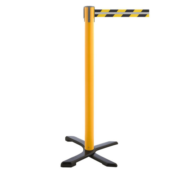 Stein HGS Personenleitsystem 'P-Line Compact Reflex' aus Kunststoff, reflektierendes Gurtband, schwarz/gelb mit Reflektorstreifen, 2,3 m, gelb, 65855.0003