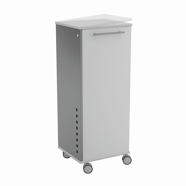 Rocada Caddy Hotdesk Basic Regal mit Regalböden, grau, 4036