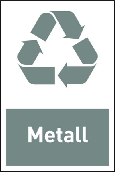 Schilder Klar Design-Recyclingschild: Metall, 100x150 mm Folie selbstklebend, 6680/60