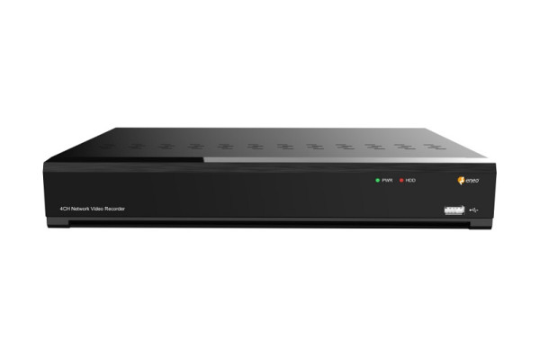 eneo INR-18N040005A Netzwerk Video Rekorder, 4x IP PoE, H.265, HDMI, VGA, 1xSATA, ohne HDD, 233904