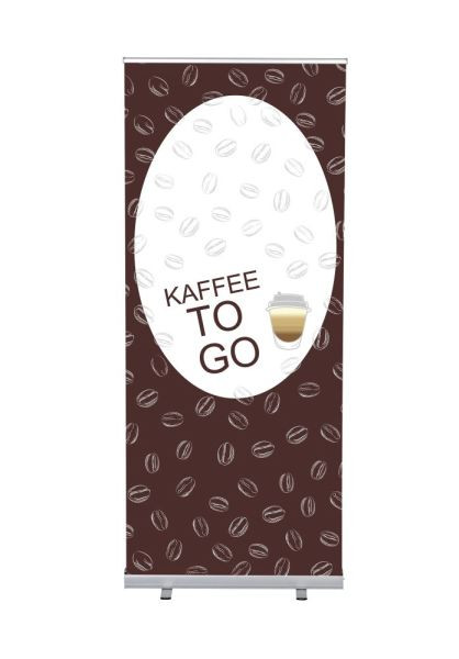 Showdown Displays Roll-Banner Budget 85 Komplettset Kaffee To Go Deutsch, RBB085LSFI323