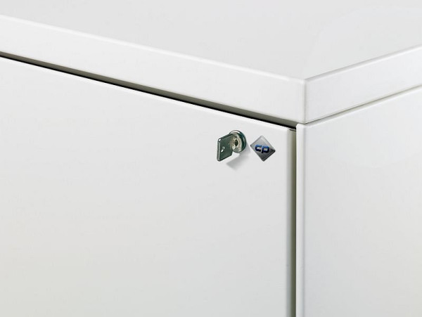C+P Schubladenschrank Acurado, H1045xB433xT590 mm, Weiß/Horizontblau, 12423-321 S10031