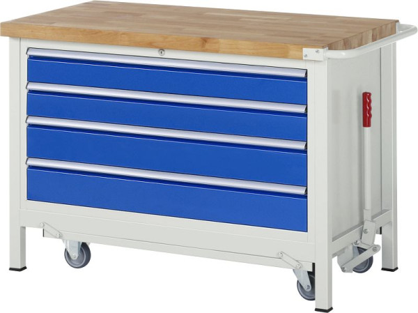 RAU Absenkbare Werkbank 8000 - Modell 8362, B1250 x T700 x H880 mm, 15-8362A2-127B4F.11