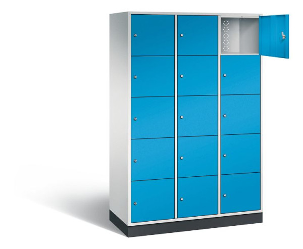 C+P XL-Schließfachschrank Intro, H1950xB1220xT490mm, Farbe: Lichtgrau / Lichtblau, 8570-302 S10023