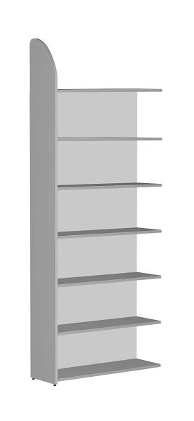 Kerkmann Regalfeld DANTE 2600 x 1000 mm mit Rückwand, 7 Böden, lichtgrau, 50986111
