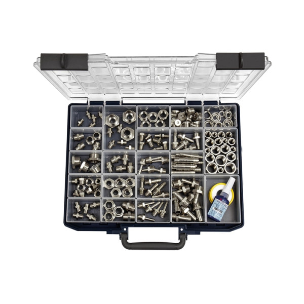 Riegler Sortimentsbox Messingdrehteile vernickelt, 156875