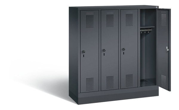 C+P Kindergarten-Spind Evolo, H1300xB1190xT300mm, Farbe: Schwarzgrau, 480203-40 S10102