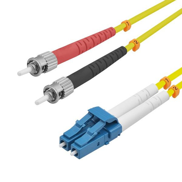 Helos LWL Patchkabel LC/ST Duplex 9/125µm OS2 gelb 3,0m, 126388