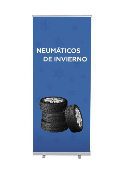 Showdown Displays Roll-Banner Budget 85 Komplettset Winterreifen Spanisch, RBB085LSFI348