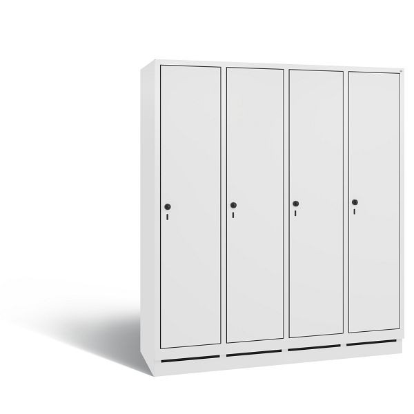 C+P Spind Evolo, 4 Abteile, H1800xB1590xT500 mm, Weiß/MDF Weiß, 48020-42 S10797