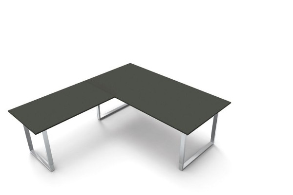 Kerkmann Höhenverstellbarer Schreibtisch extragroß / Besprechungstisch B 2000 x T 1000 x H 680-820 mm, Farbe: anthrazit, 11438713