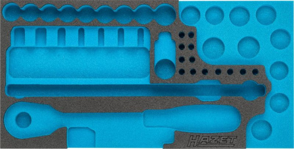 Hazet 2-Komponenten Weichschaum-Einlage, für 954 N, Abmessungen / Länge: 342 mm x 172 mm Ordnungssystem Größe: 1/3 (342 x 172 mm), 163-359L