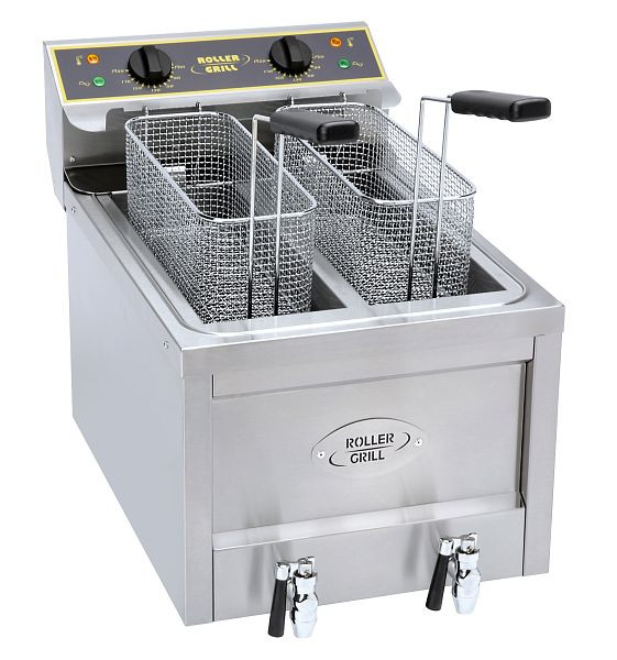 ROLLER GRILL Fritteuse 2 Becken, 24Kg Stundenleistung, RFE8D