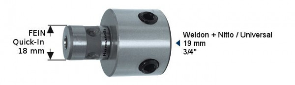 Karnasch Adapter Quick-In Bohrung 6,34mm, VE: 2 Stück, 201263