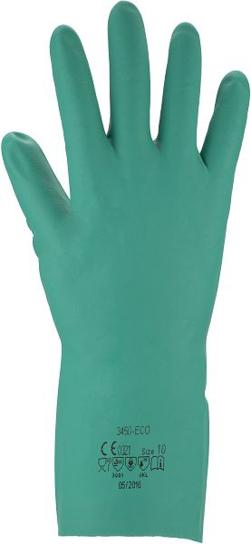 ASATEX Chemikalienschutz-Handschuh, lebensmittelgeeignet, Innenseite mit Profil, Farbe: grün, VE: 144 Paar Größe: 11, 3450-ECO-11